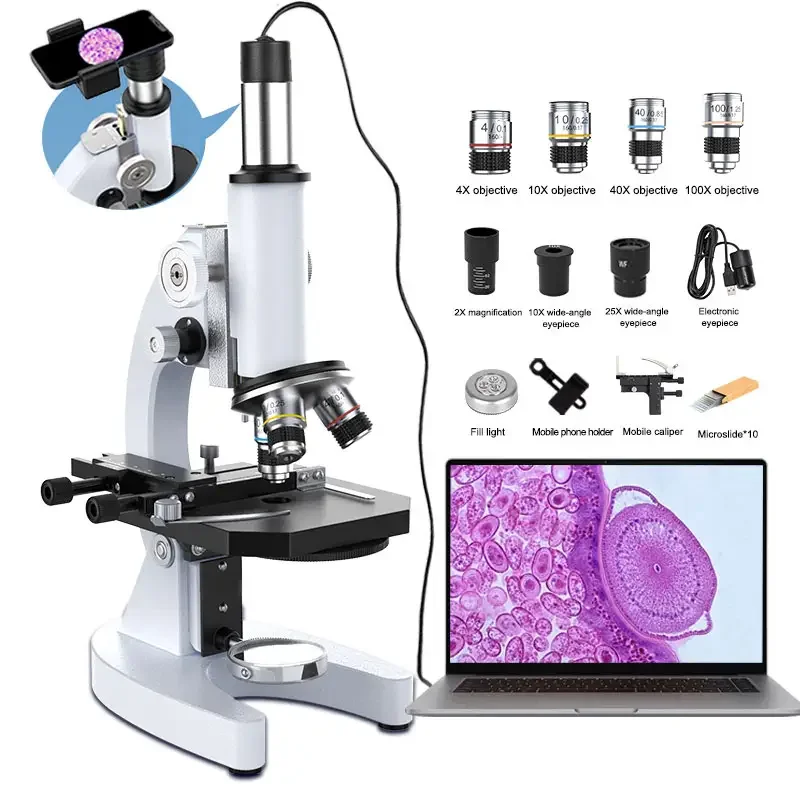 XSP-02 40X-640X Hot seller monocular biological microscope student teaching laboratory microscopes for kids