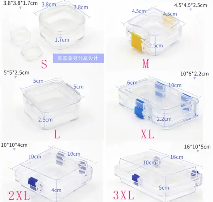 YP Portable Dental Crown Denture Clear Film Membrane Tooth Box Lab Plastic Accessories