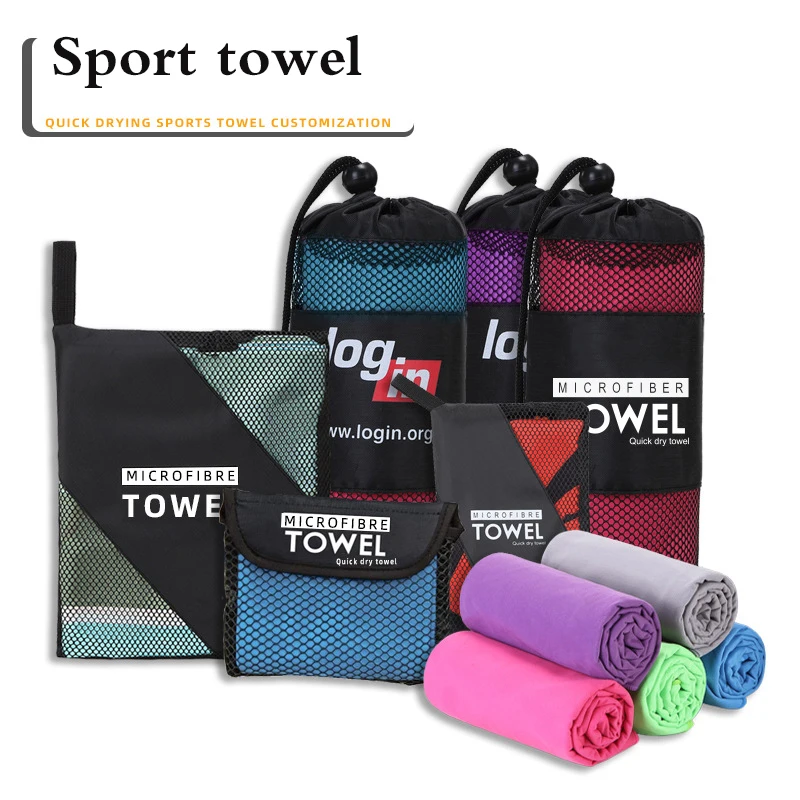 Absorbed sport towel microfibre, sport cooling towel factory for gym hiking swimming yoga