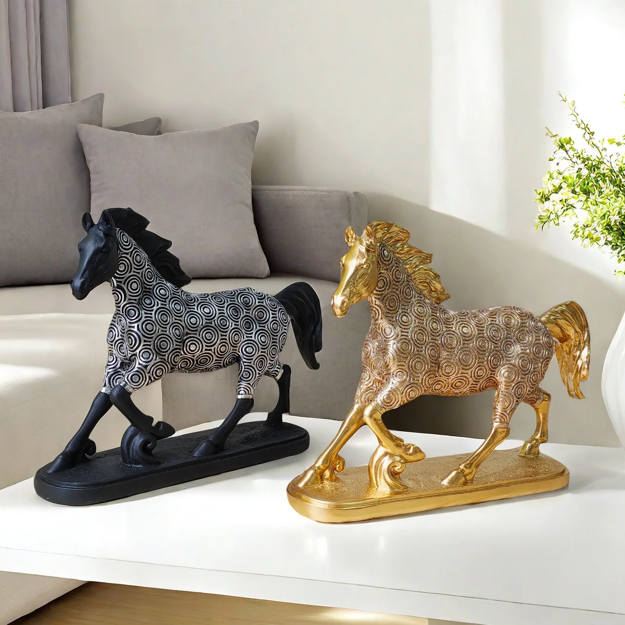 Креативная статуэтка лошади из смолы украшения для дома винного шкафа новоселья и офиса подарки