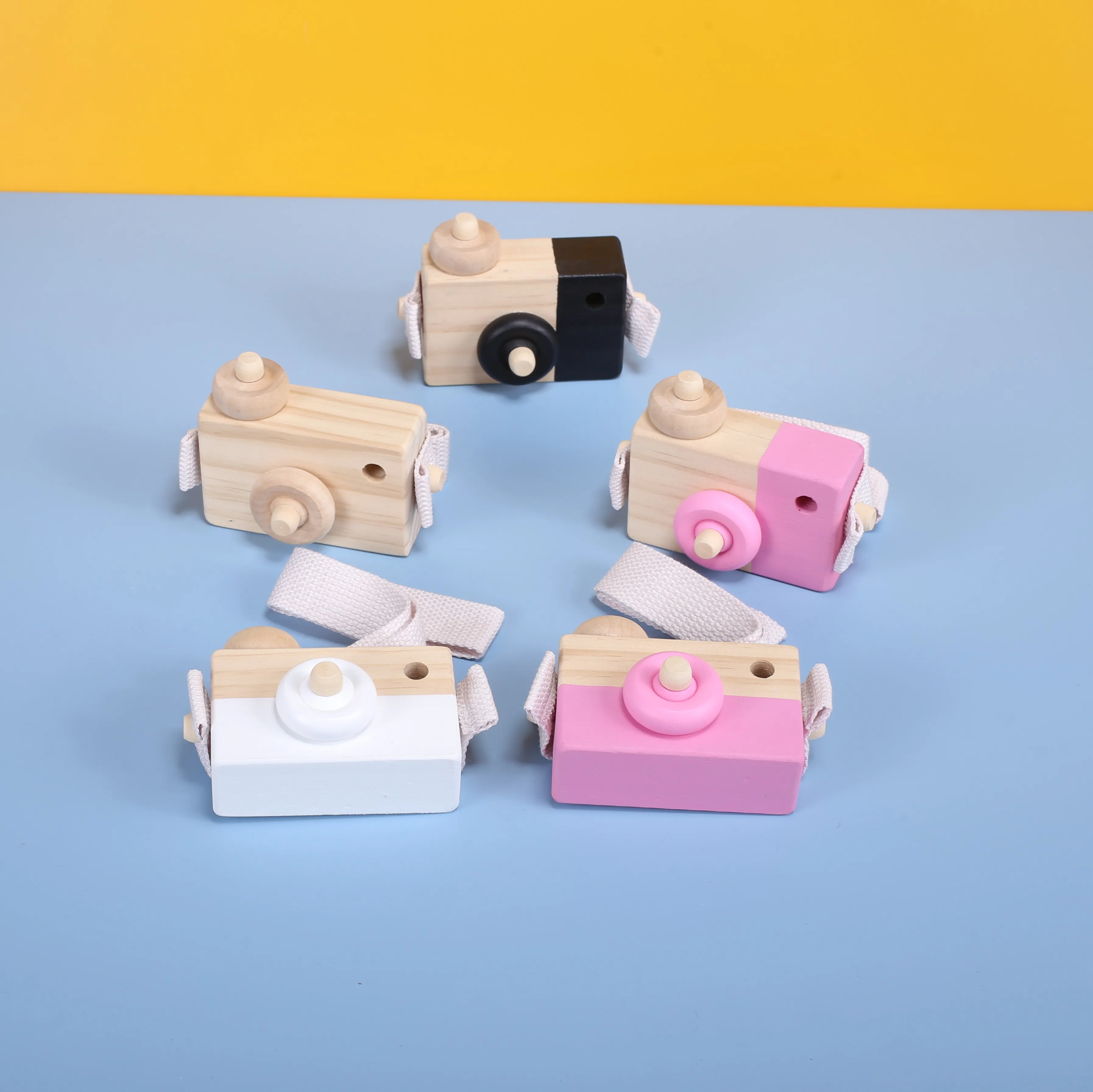 New Kids Play Colorful  juguetes madera Cute pretend toy other Baby Wood Kaleidoscope Picture Lens Camera Toddler Toys