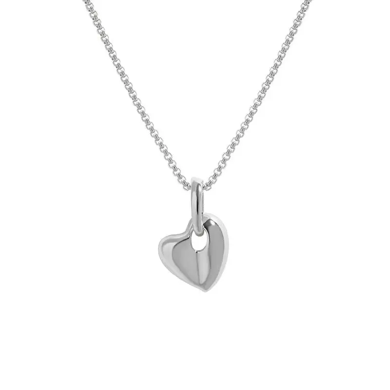 Love pendant gold plated hollow out 925 silver heart fashion necklaces for women