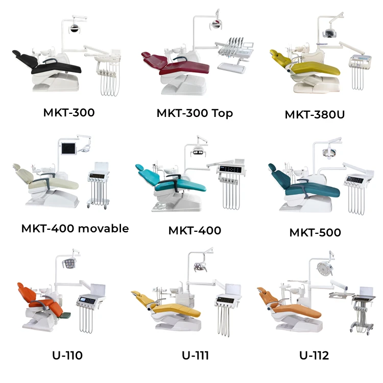 Chinese famous Good Price MKT-380W portable join champ left handed dental chair unit price in dubai with air compressor