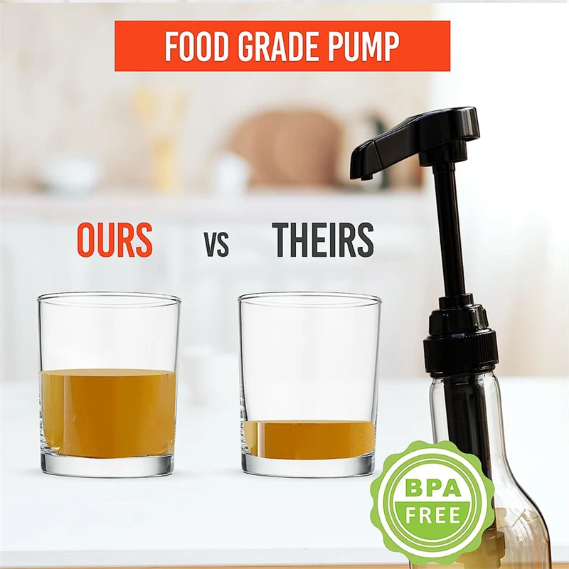500Ml Glass Syrup Bottle Coffee Pump Dispenser Coffee Syrup Dispenser With Pumps
