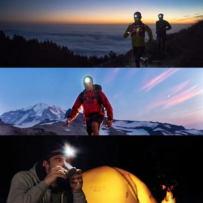 Outdoor industrial lampe frontale electric LED headlight, headlamp, head self-defense torch