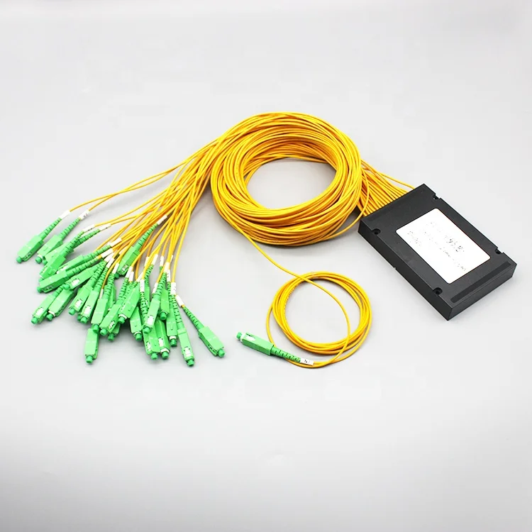 Fiber Optic Equipment  1x4 1x8 1x16 1x32 1x64 1260 to 1650nm FTTH Optic Fiber PLC Splitter