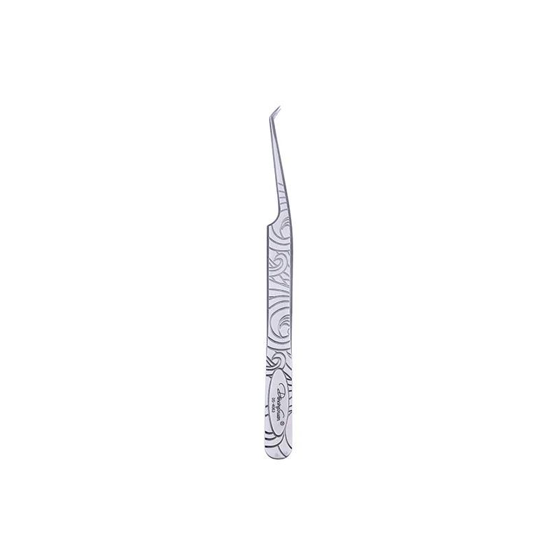 DancingSwan Stainless Steel Volume Individual Lash Tweezers Diamond Grip Eyelash Extension Tweezers Tools