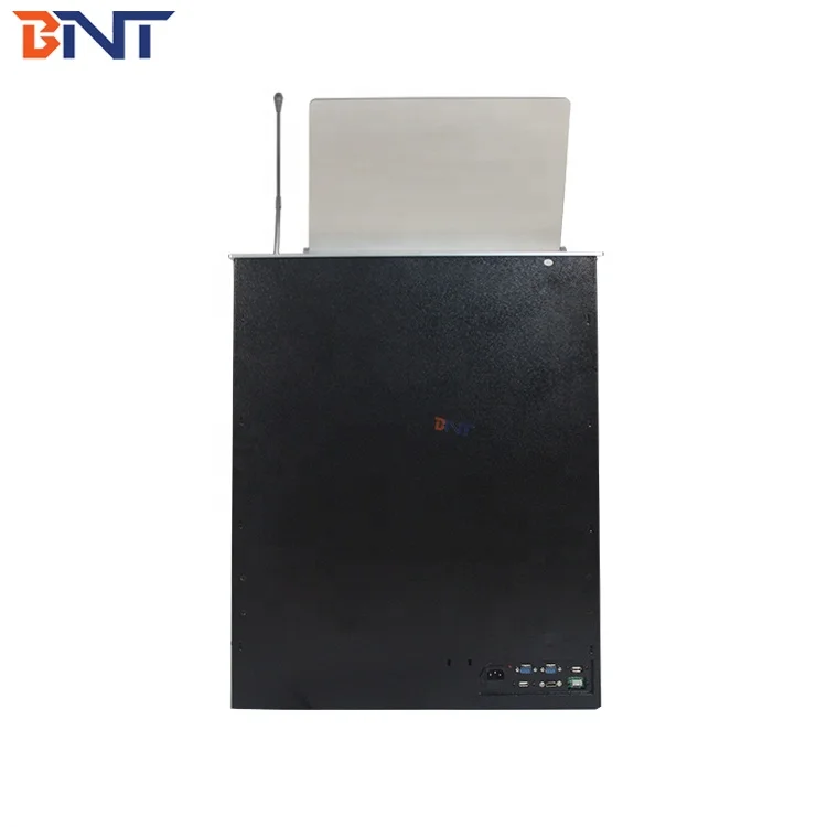 15.6 inch Slim Conference Room Office Table LCD Monitor Lifting Microphone Lift Display Conference Motorized LCD Monitor Lift Po