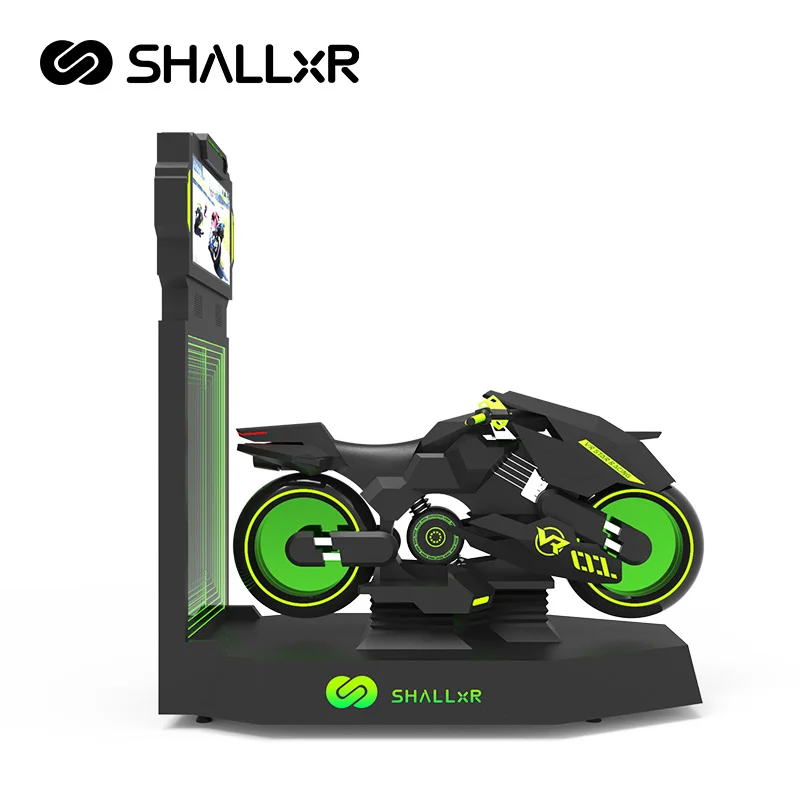 ShallxR Interactive Games HD Screen Wind Motion Ride Simulator VR Motor Racing Game Machine
