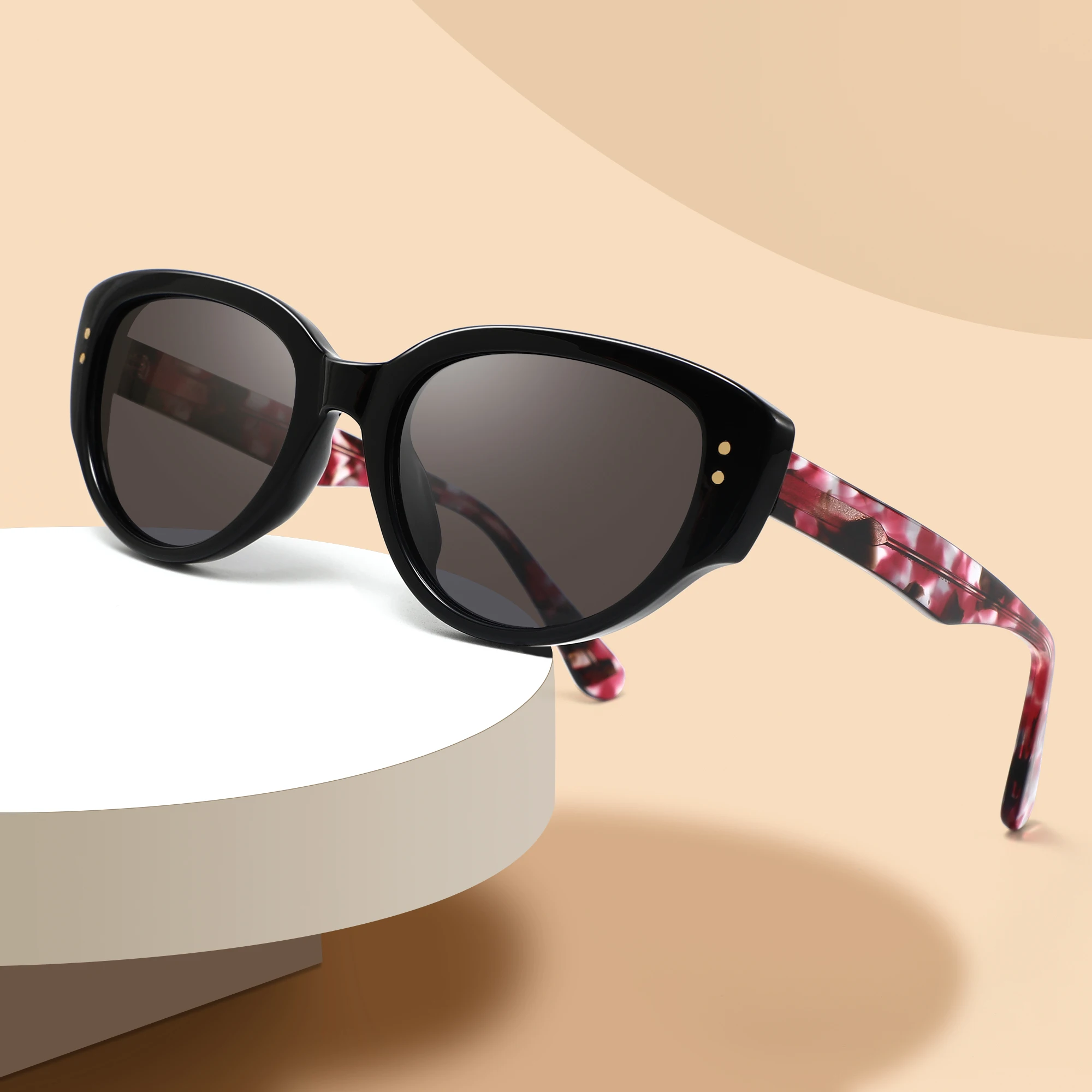 Lady Cateye Newest Custom TR90 Acetate Designer Sun Glasses Women Men High Quality Polarized Sunglasses 2023