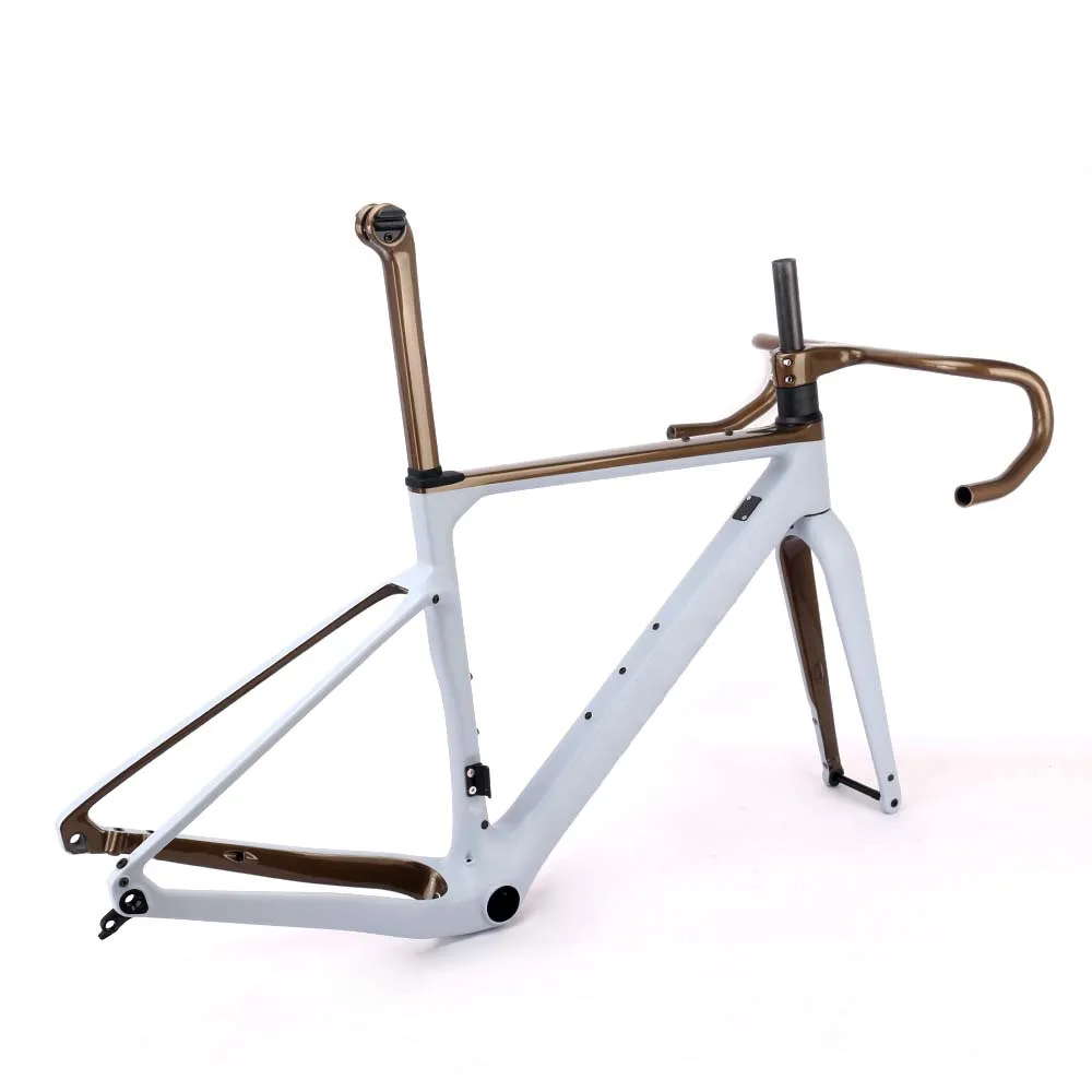 T1000 Carbon fiber Gravel bicycle frame Full Hidden cable road bike parts Max Tire 47C Two Truncation color