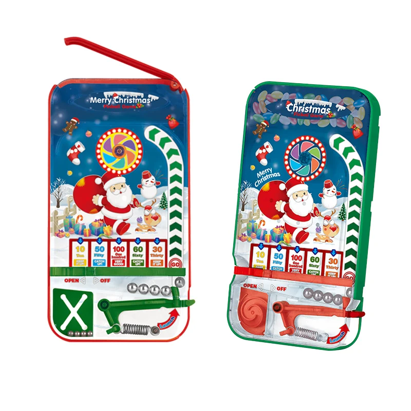 New Christmas Novelty Sweets Toy Candy Kids Dulces de Navidad Pinball Game Candy Toys
