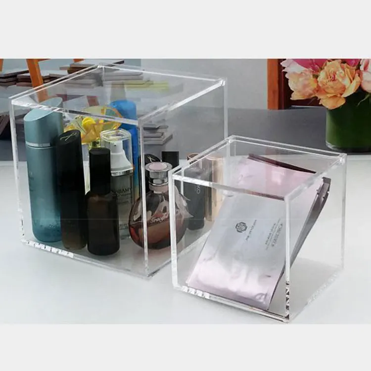 Top Quality 3Mm Thickness Clear Acrylic Box Preserved Roses Box 1/9/16/25/36 Holes Square Acrylic Boxes