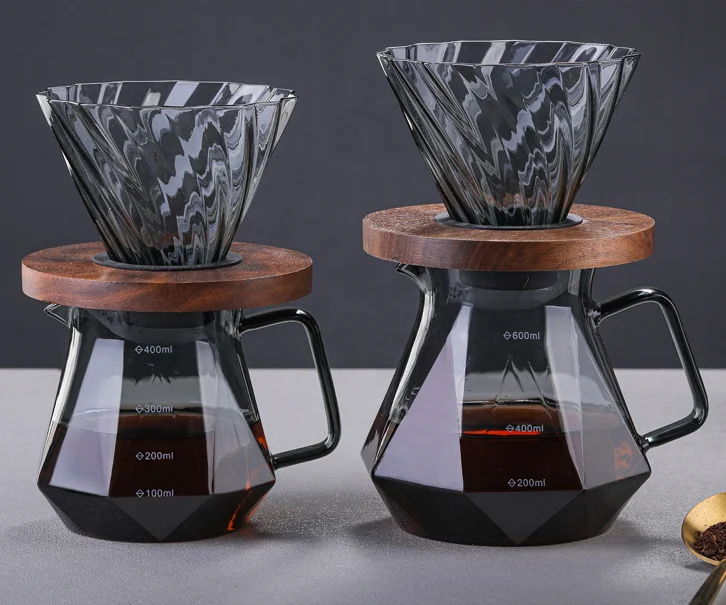 New design pour over  coffee pot glass with great price