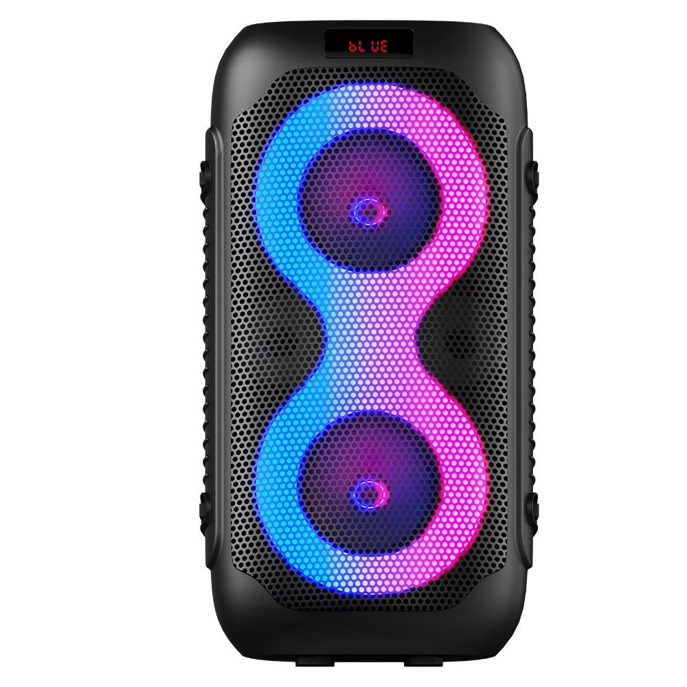 Altavoz Good Quality Portable Small Wireless Bluetooth Dual 4inch DJ Party Karaoke Heavy Bass Woofer Speaker