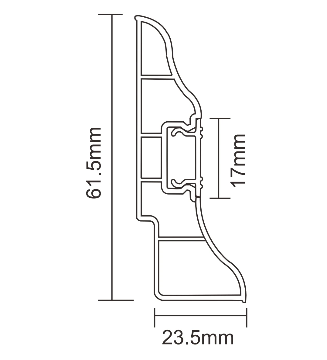 2023 water proof Polystyrene PS skirting skirting board pvc wall base plastic