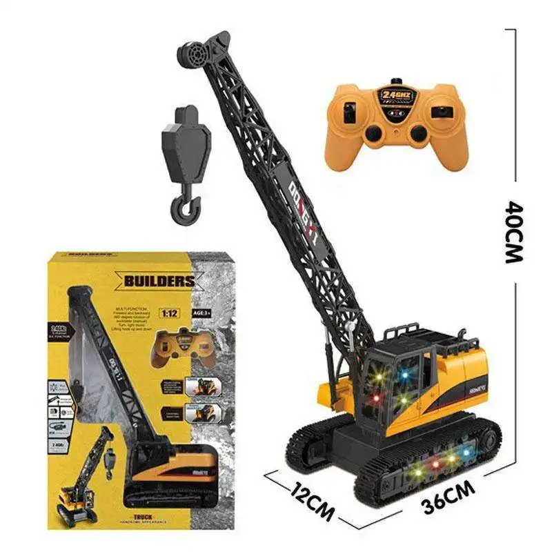 Remote Control Crane Model bulldozer 1/12 12CH Radio Control Car RC Construction Truck Engineering Vehicles Crawler Crane
