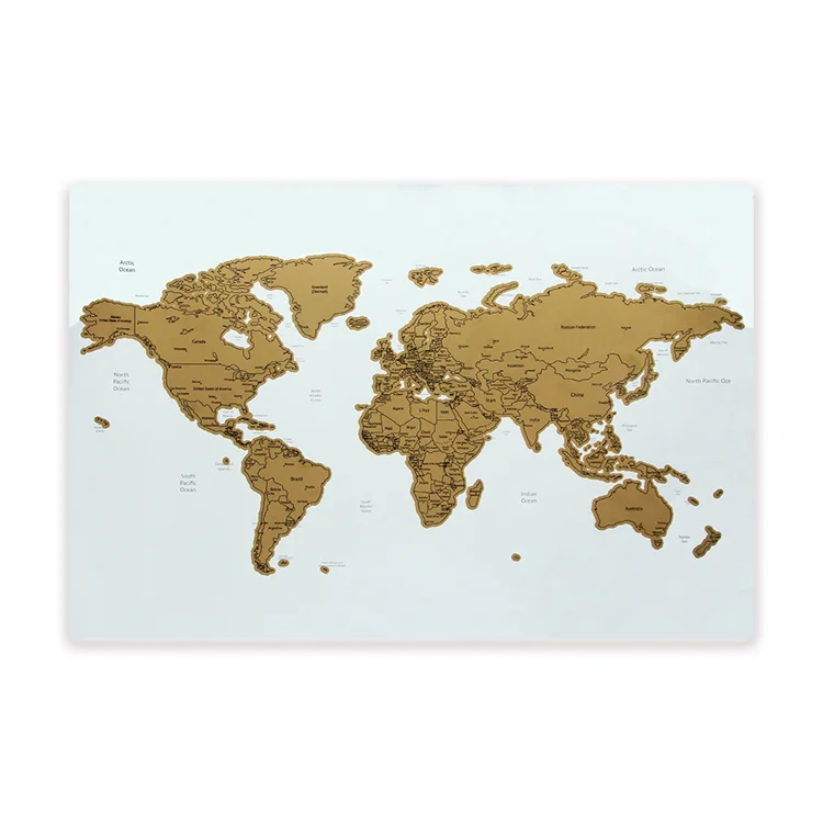custom Large Scratch World Map Personalized Travel Wall Poster and Print Wall Art For living Room Home Decoration