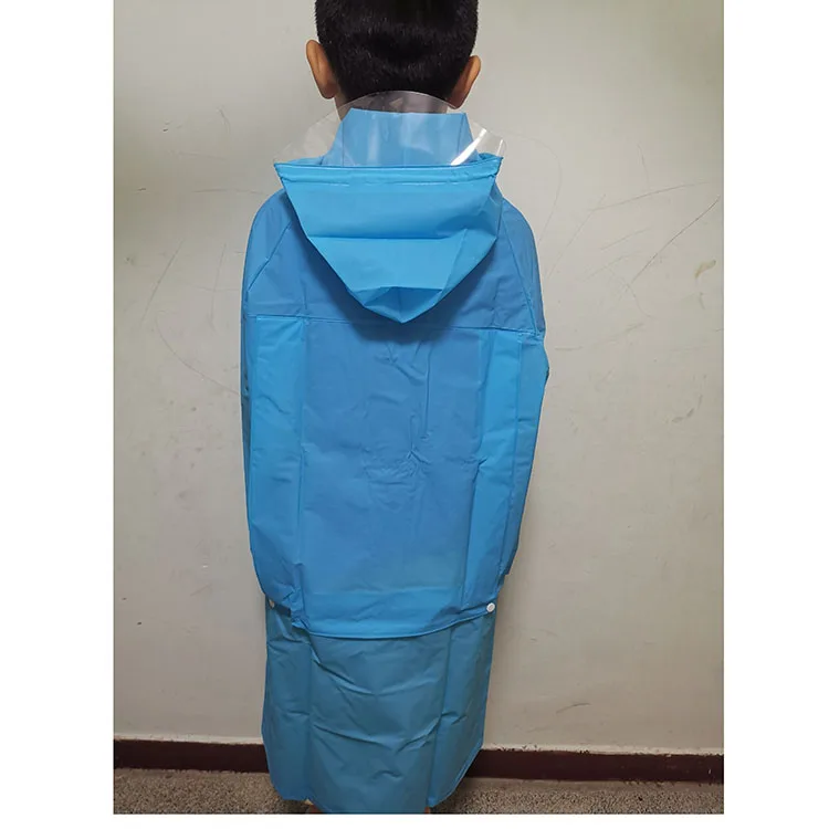 Cute Student Raincoats Waterproof Poncho Rain Cover Hooded Impermeable with School Bag Raincoat for Children