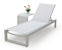 Textilene + Aluminum Colorful OEM Foshan Sun Bed Garden Lounge