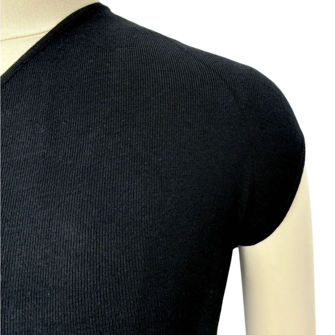 OEM Custom Elegant Evening Wear Asymmetrical Neckline Short Sleeves Knitted Long Dress Summer Autumn Winter