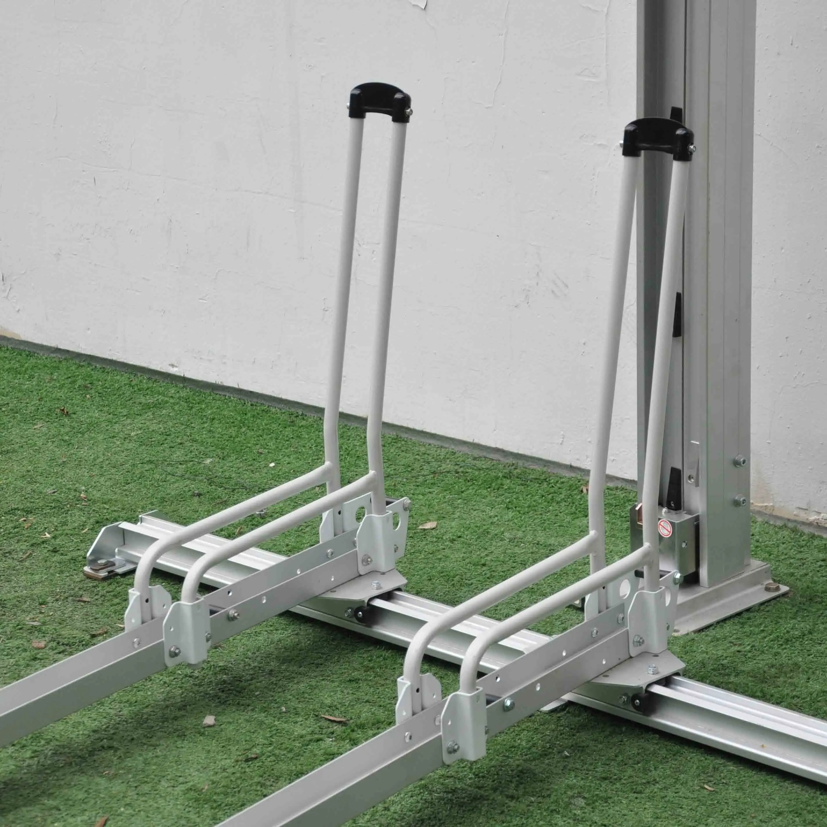 Lift Two Tier Bicycle Racks Vertical Parking Bike Double Rack With Lock Parking Lock