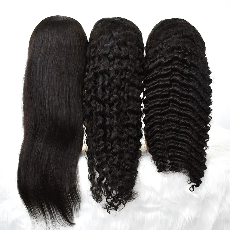 Best grade quality lace frontal 13*4 wig 100% human hair extension 180% density very thickness and no shedding