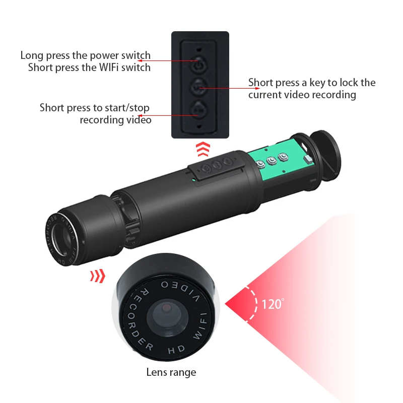 Waterproof Motorcycle Camera DVR Camcorder Full HD 1080P Wifi Bicycle Motorcycle Helmet Sport Dash Cam Camera Car Video Recorder