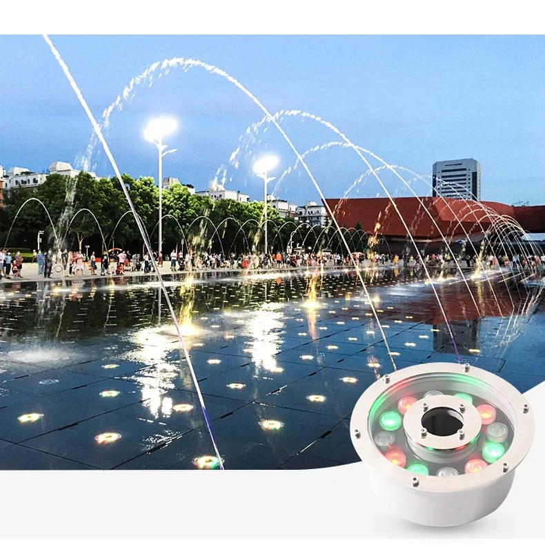 DC24v Swimming Pool Lighting RGB IP68 Stainless Steel Material Fountain Lights