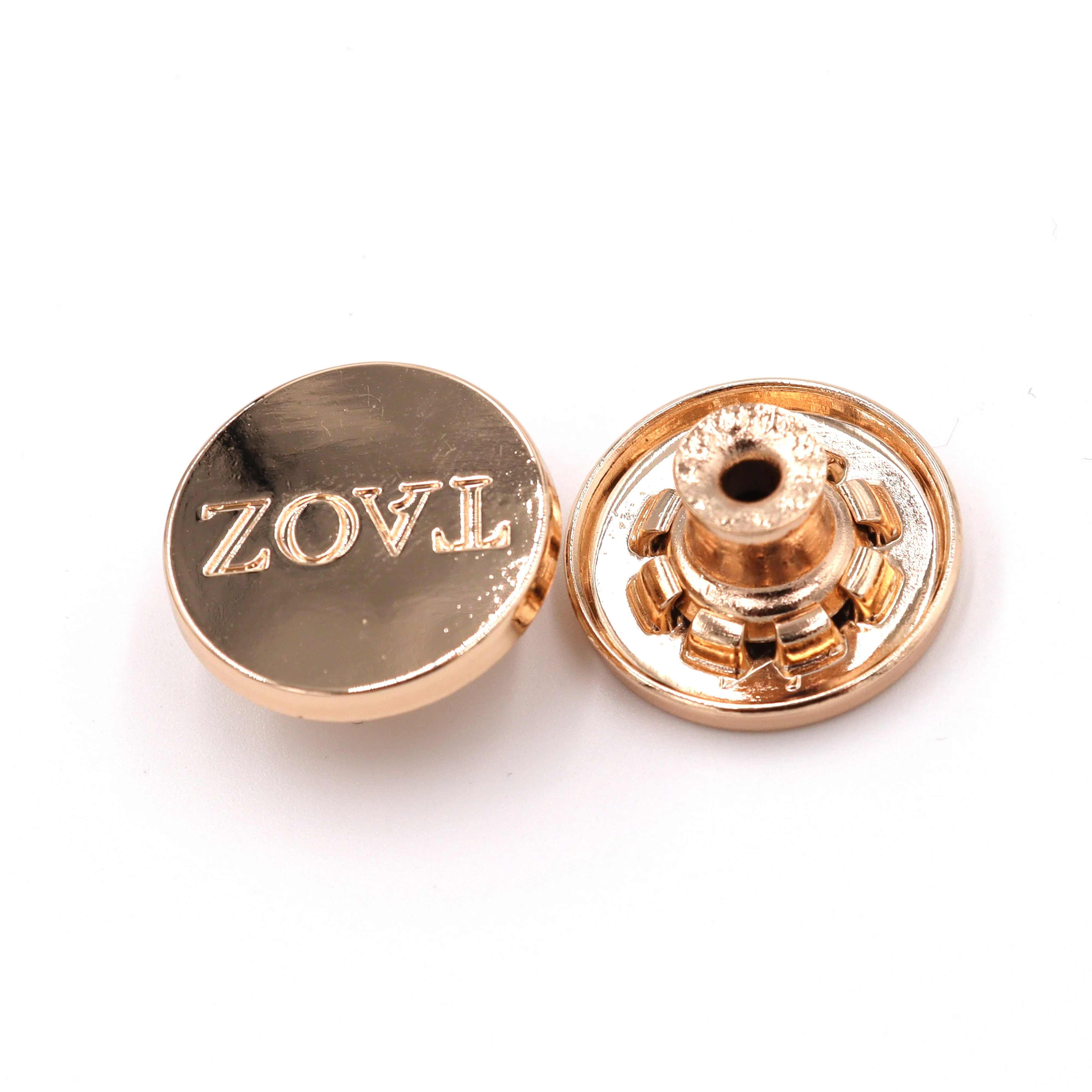 OEM ODM Manufacturers Custom Brand Logo Vintage Denim Jeans Button and Rivets for Garment