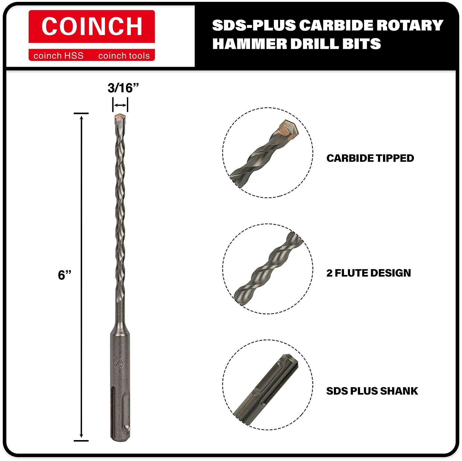 Best Selling Hammer Drill Bit SDS Plus Concrete Drill Bit for Hammer Drill