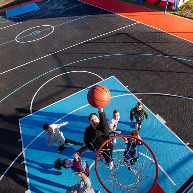 Basketball Court and Pickleball Sports Flooring Interlocking Outdoor Sport Tiles