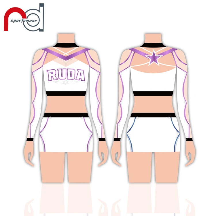 Custom Pretty Girl Cheer Dancing Wear With Skirt And Shorts  Stretchable Competition Cheerleading Uniforms