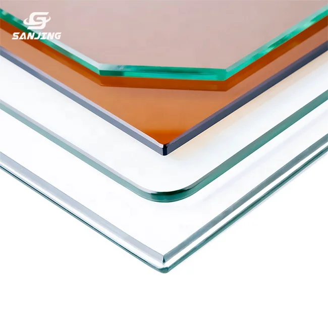 manufacturer custom Building glass safety transparent flat tempered glass price per square meter