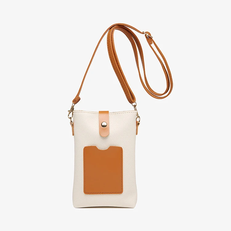 2024 New Korean Style Sling Bags Women Wholesale Phone Case Bag Small Leather Bucket Sling Bags for Mobile Phone
