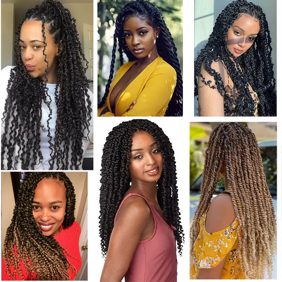  Passion Twist Water Wave Synthetic Braids Solid color Braiding hair New Hair Crochet