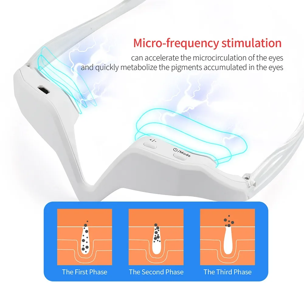 Electric Microcurrent Eye Massager Wrinkle Red Light Therapy Face Lifting Beauty Equipment Eye Massager For Dark Circles