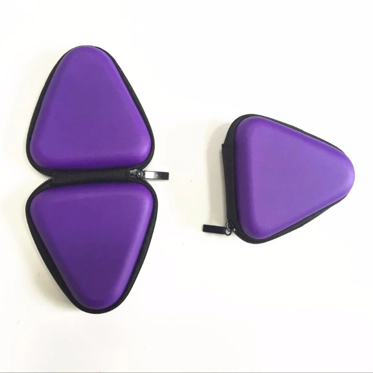 Wholesale Travel Zipper EVA Storage Box Hard Carrying Case Custom Logo Earphone Case