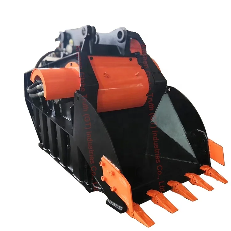 Crusher Bucket For Excavator 20-40 Ton Stone Rock Crushing Bucket Excavator Attachments Heavy Duty Machine Construction