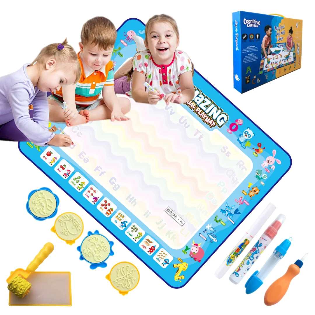 
sunhigh big size 100*80 cm children early education play mat book painting drawing toy robot water aqua doodle board 