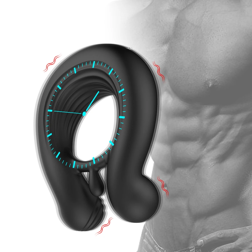Sexmima OEM ODM Male Adult Sex Toys Waterproof Ejaculation Delay Male Penis 10 Modes Vibrating Vibe Cock Ring For Men