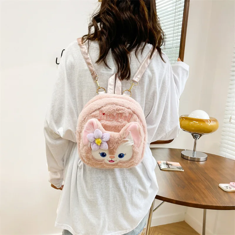 Little Fox Plush Backpack Big Head Bag Cute Girl Cartoon Bag For Children Birthday Party Gift
