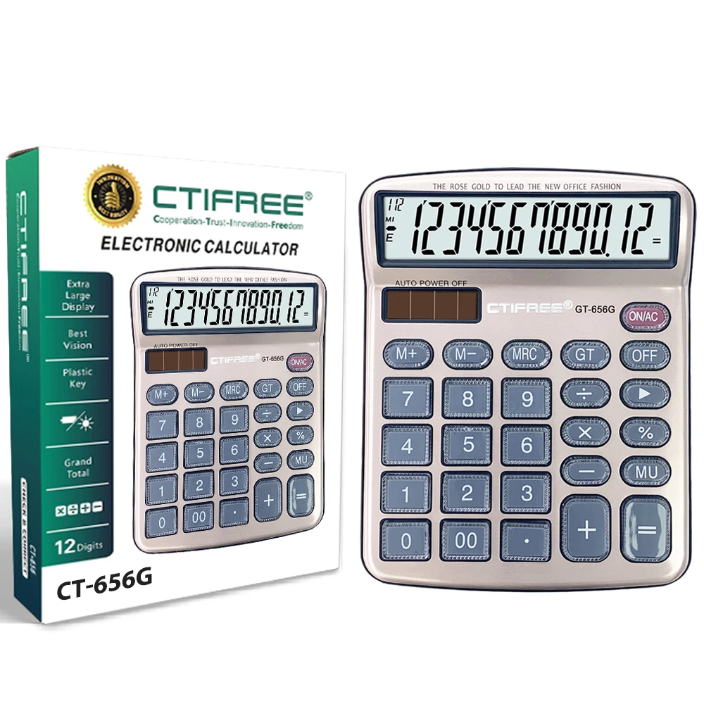 Канцелярский калькулятор простой Калькулятор стоимости доставки офисный 12-разрядный Настольный на солнечной батарее оптовая продажа