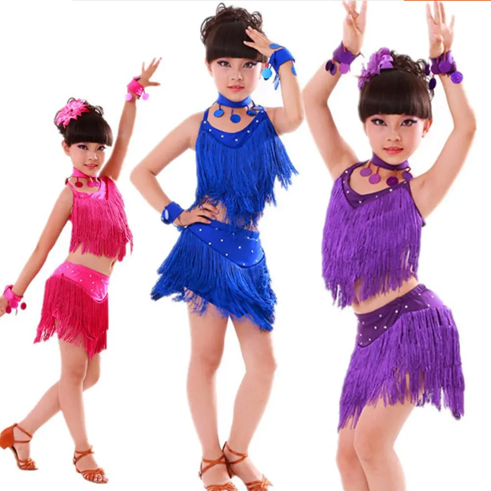 custom colorful double thread thick long spandex material elastic stretch chainette fringe trim for latin costumes