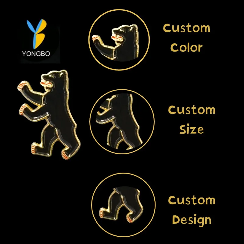 Wholesale Badge Maker Gold Plated Customized Cute Enamel Pins Metal Emblem Custom Logo Enamel Lapel Pin Badges
