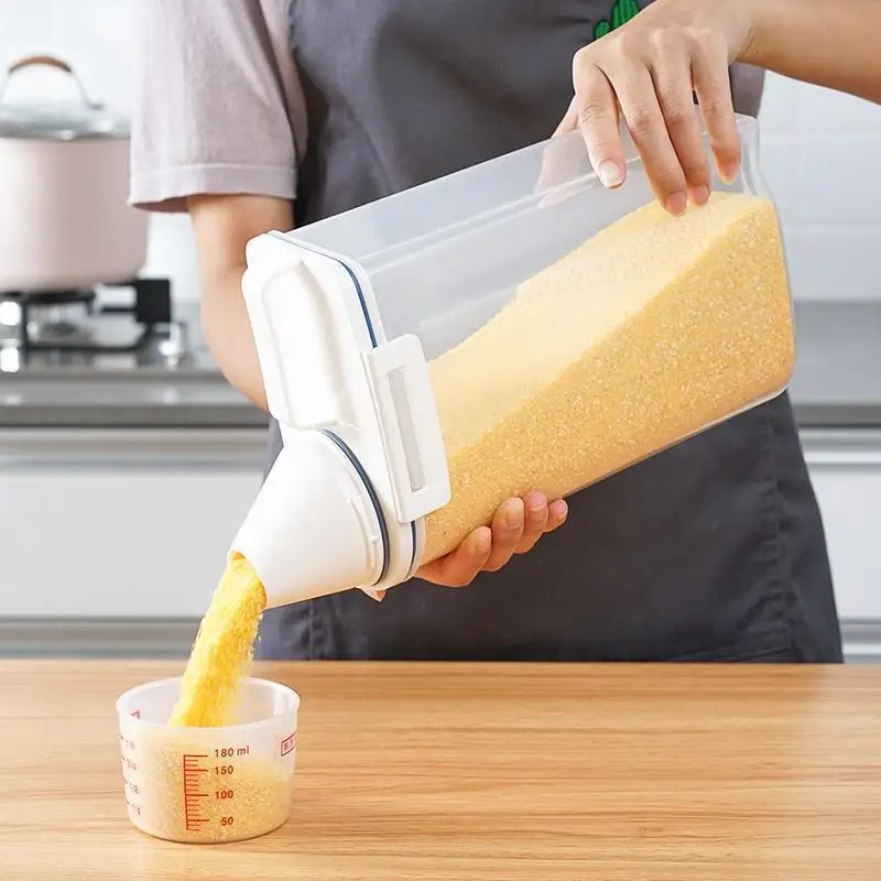 Japanese-Style Insect-Proof And Moisture-Proof Flour Sealed Rice Bucket Storage Jar Grains And Cereals Storage Box For Home Use