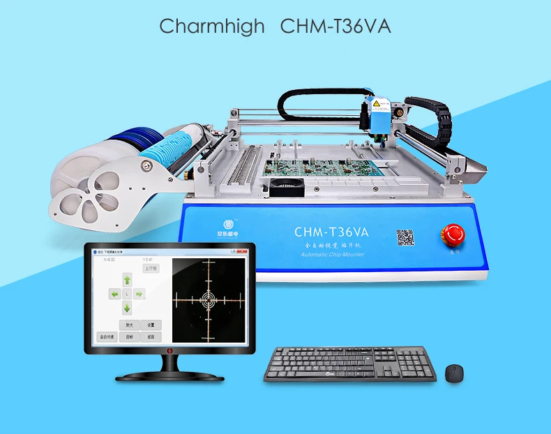CHM-T48VA высокой точности небольшой настольный SMT захвата и установки машины для производства печатных плат сборочный конвейер