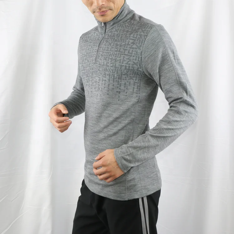 OEM 100% Merino Wool Knitted Fleece Top Cheap Wholesale Merino Wool V-Neck T Shirt Long Sleeve Custom Crewneck Sweatshirts Fit