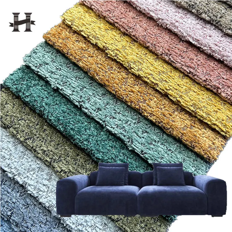 XNR5#Customized Wholesale 100% Polyester Chenille Fabric Chenille Velvet Fabric Chenille Sofa Fabric