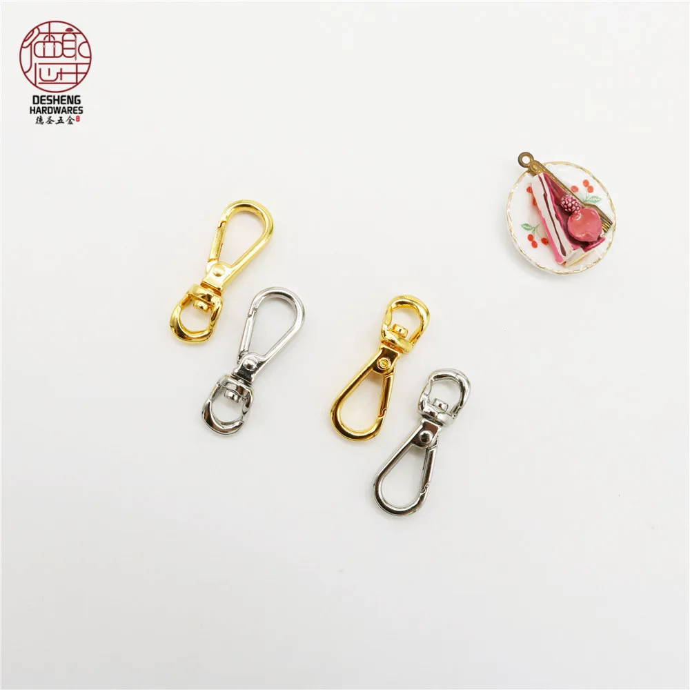 High-grade hanging electroplating luggage bag hardware accessories rotary grinding chain dog hook bag ring buckle